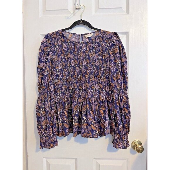 UNIVERSAL THREAD Smocked Cottagecore Long Sleeve Blouse Womens Sz XXL - Picture 1 of 12